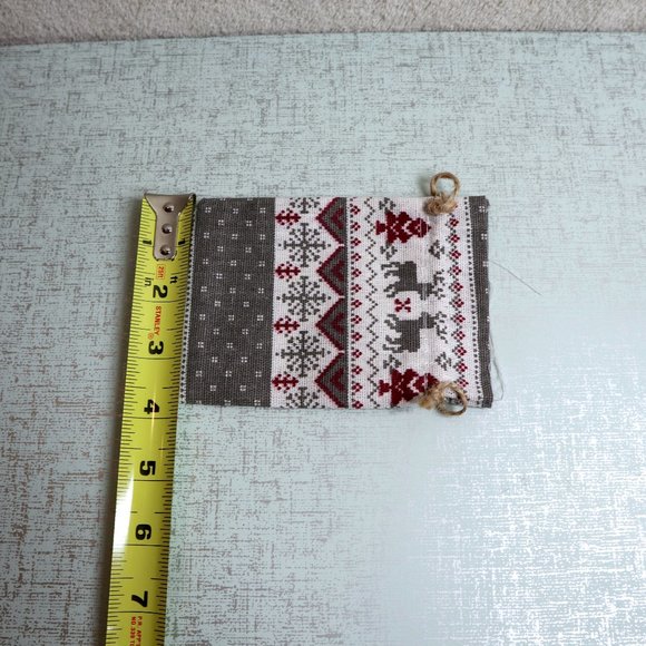 Red & Gray Christmas Burlap Bags 4 Days Xmas Countdown Calendar Stocking Grey - Picture 5 of 12